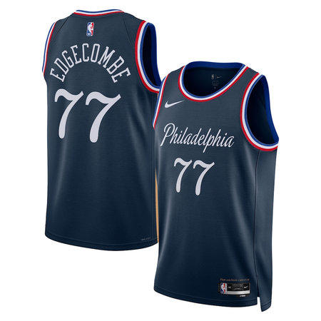 Youth Philadelphia 76ers #77 V. J. Edgecombe Nike Navy 2025/26 Swingman City Edition Jersey