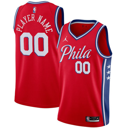 Women's Philadelphia 76ers Red Swingman Statement Edition Custom Jersey