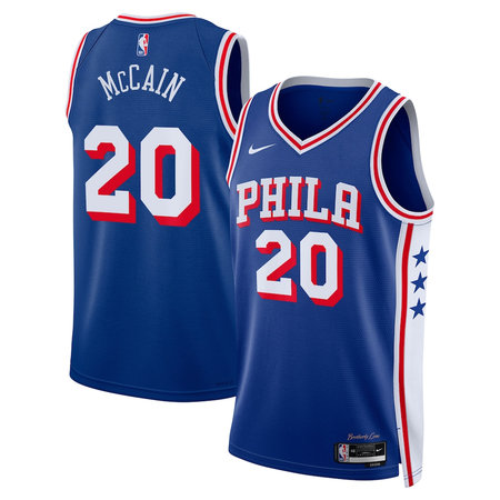 Youth Philadelphia 76ers #20 Jared McCain Blue Swingman Icon Edition Jersey