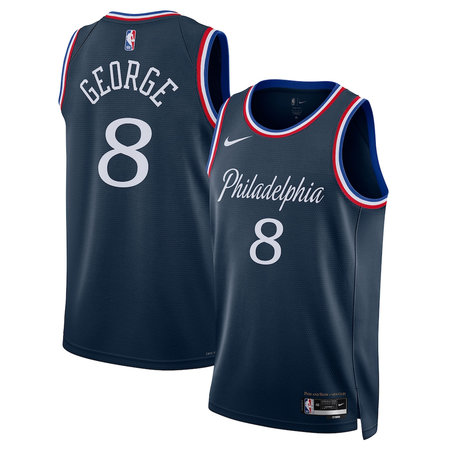 Women's Philadelphia 76ers #8 Paul George Nike Navy 2025/26 Swingman City Edition Jersey