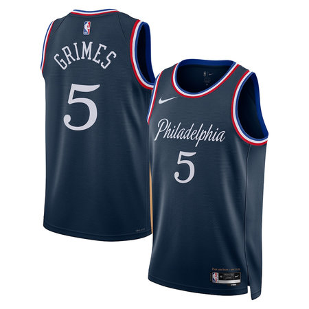 Youth Philadelphia 76ers #5 Quentin Grimes Nike Navy 2025/26 Swingman City Edition Jersey