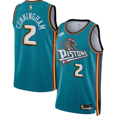 Youth Detroit Pistons #2 Cade Cunningham Blue Swingman Classic Edition Jersey