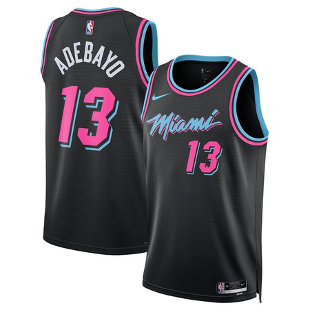 Men's Miami Heat #13 Bam Adebayo Nike Black 2025/26 Swingman City Edition Jersey