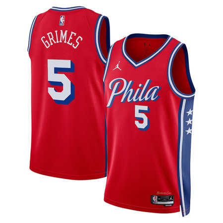 Youth Philadelphia 76ers #5 Quentin Grimes Red Swingman Statement Edition Jersey