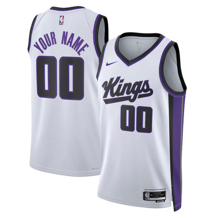 Youth Sacramento Kings Nike White Swingman Association Edition Custom Jersey
