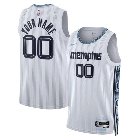 Youth Memphis Grizzlies Nike White 2025/26 City Edition Swingman Custom Jersey
