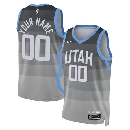Youth Utah Jazz Nike Gray 2025/26 City Edition Swingman Custom Jersey