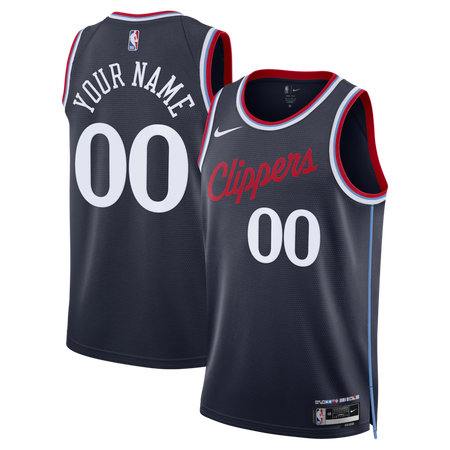 Youth LA Clippers Nike Navy Swingman Icon Edition Custom Jersey