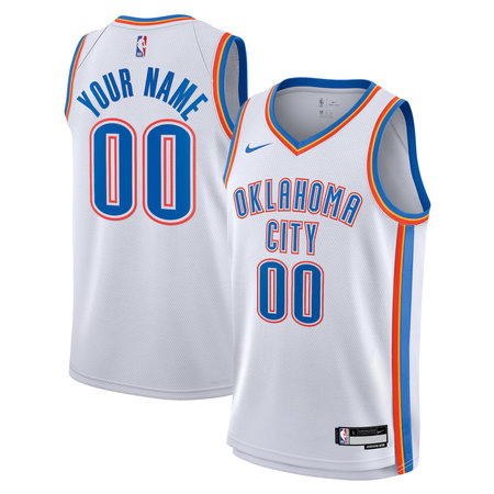 Youth Oklahoma City Thunder White Swingman Statement Edition Custom Jersey