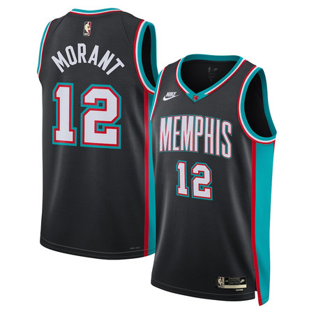Men's Memphis Grizzlies #12 Ja Morant Nike Black Swingman Classic Edition Jersey