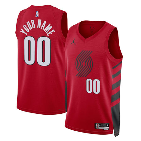 Youth Portland Trail Blazers Red 2022/23 Swingman Statement Edition Custom Jersey