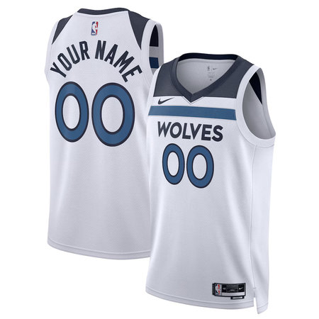 Youth Minnesota Timberwolves Nike White Swingman Association Edition Custom Jersey