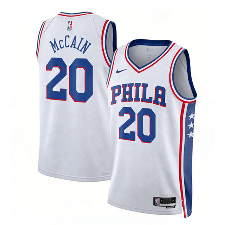 Youth Philadelphia 76ers #20 Jared McCain White 2022/23 Swingman Association Edition Jersey