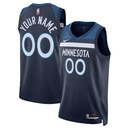 Youth Minnesota Timberwolves Nike Navy Swingman Icon Edition Custom Jersey