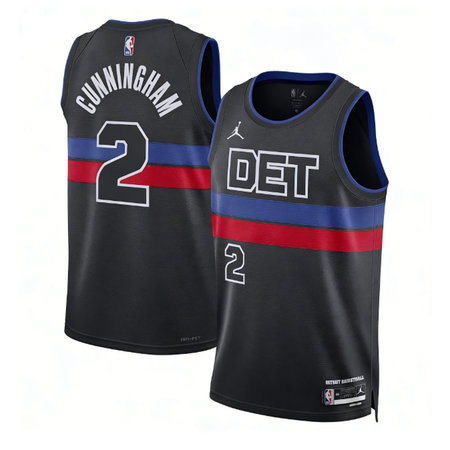 Women's Detroit Pistons #2 Cade Cunningham Black 2022/23 Swingman Statement Edition Jersey