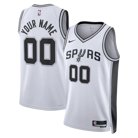 Youth San Antonio Spurs Nike White Swingman Association Edition Custom Jersey