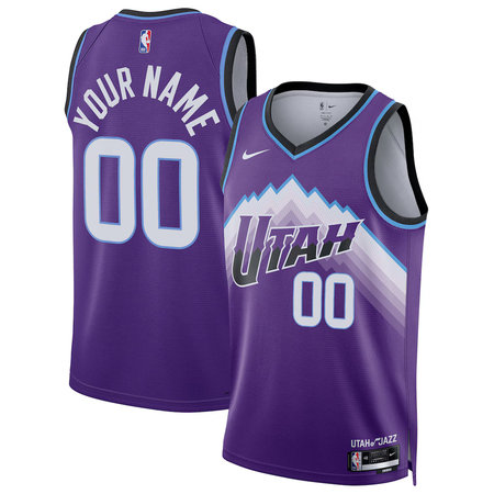 Youth Utah Jazz Nike Purple Swingman Icon Edition Custom Jersey