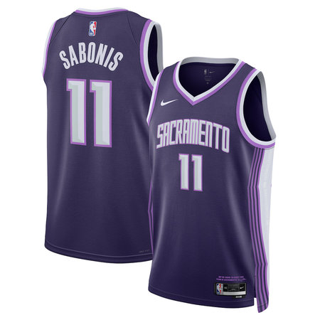 Youth Sacramento Kings #11 Domantas Sabonis Nike Purple 2025/26 Swingman City Edition Jersey