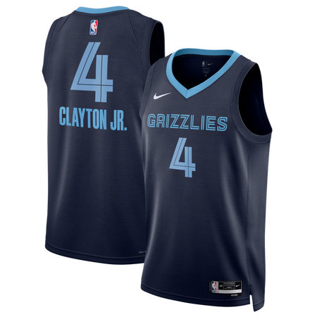 Youth Memphis Grizzlies #4 Walter Clayton Jr. Nike Navy Swingman Icon Edition Jersey
