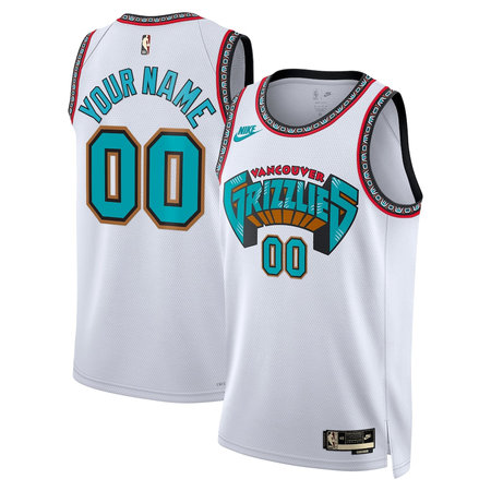 Youth Memphis Grizzlies White Swingman Classic Edition Custom Jersey