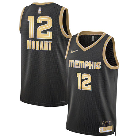 Men's Memphis Grizzlies #12 Ja Morant Nike Black Select Series Swingman Jersey