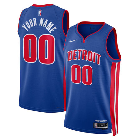 Youth Detroit Pistons Nike Blue Swingman Icon Edition Custom Jersey