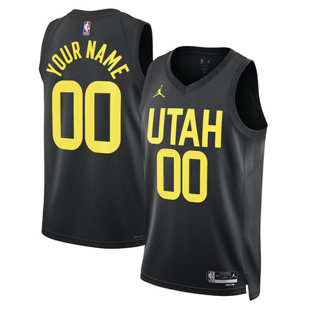 Youth Utah Jazz Black 2022/23 Swingman Statement Edition Custom Jersey