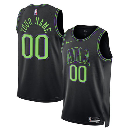 Youth New Orleans Pelicans Nike Black 2025/26 City Edition Swingman Custom Jersey