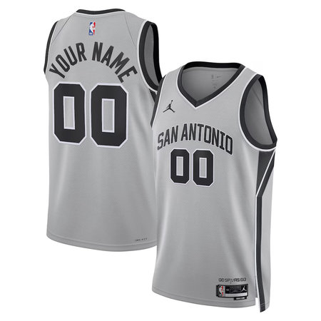 Youth San Antonio Spurs Silver Swingman Statement Edition Custom Jersey