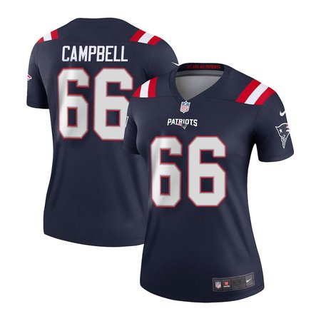 Women's New England Patriots #66 Will Campbell Nike Navy 2025 NFL Draft First Round Pick Game Jersey