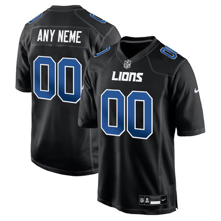Youth Detroit Lions Carbon Black Fashion Game Custom Jersey