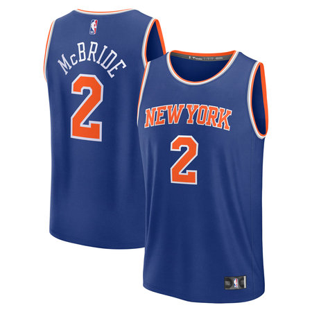 Youth New York Knicks #2 Miles McBride Blue Stitched Basketball Jersey