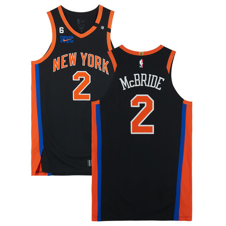 Youth New York Knicks #2 Miles McBride Black Stitched Basketball Jersey