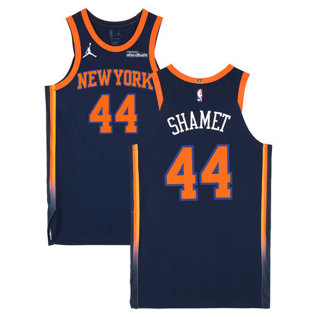 Youth New York Knicks #44 Landry Shamet Navy Stitched Basketball Jersey