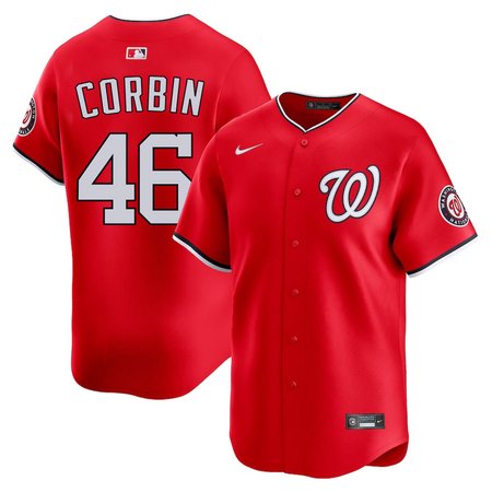 Men's Washington Nationals #46 Patrick Corbin Nike Red Home Limited Player Jersey