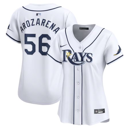 Women's Tampa Bay Rays #56 Randy Arozarena Nike White Home Limited Player Jersey