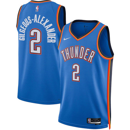 Youth Oklahoma City Thunder #2 Shai Gilgeous-Alexander Nike Blue Swingman Icon Edition Jersey