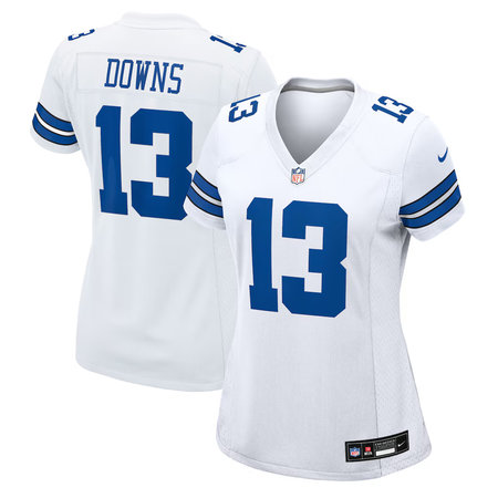 Women's Dallas Cowboys #13 Caleb Downs Nike White Game Jersey