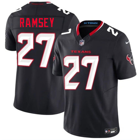 Youth Houston Texans #27 Kamari Ramsey Navy 2026 Draft 2nd Alternate 2026 Vapor F.U.S.E. Limited Stitched Football Jersey