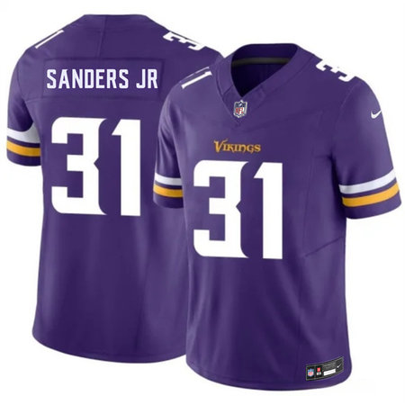Youth Minnesota Vikings #31 Marcus Sanders Jr Purple 2026 Draft Vapor F.U.S.E. Limited Stitched Jersey
