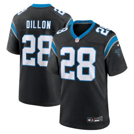 Men's Carolina Panthers #28 AJ Dillon Nike Black Team Game Jersey