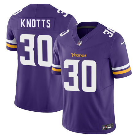 Youth Minnesota Vikings #30 Shaleak Knotts Purple 2026 Draft Vapor F.U.S.E. Limited Stitched Jersey