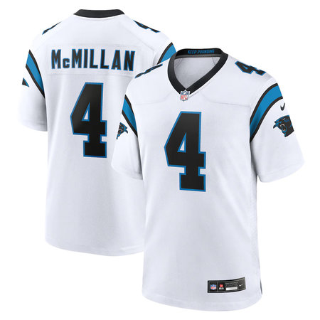 Men's Carolina Panthers #4 Tetairoa McMillan Nike White Game Jersey