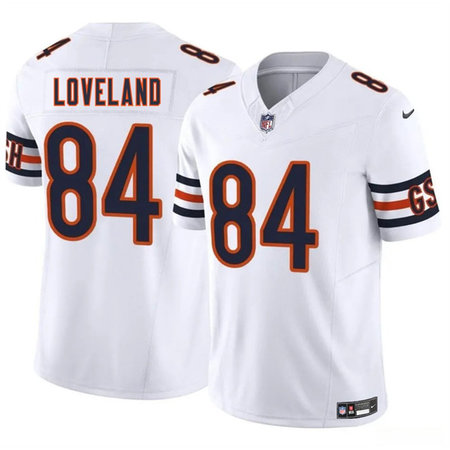 Youth Chicago Bears #84 Colston Loveland White 2025 Draft Vapor F.U.S.E. Limited Stitched Football Jersey