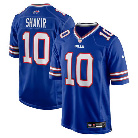 Men's Buffalo Bills #10 Khalil Shakir Nike Royal Game Jersey