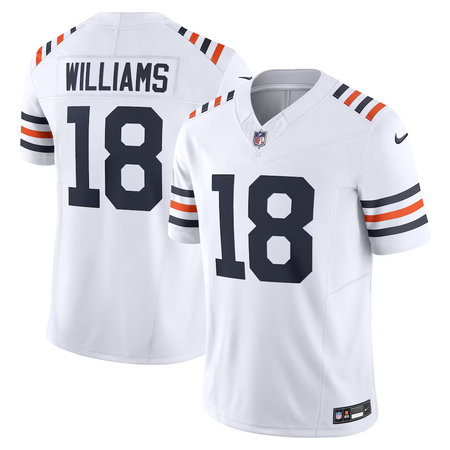 Youth Chicago Bears #18 Caleb Williams Nike White Vapor F.U.S.E. Limited Jersey