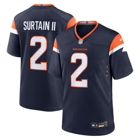 Men's Denver Broncos #2 Patrick Surtain II Navy Mile High Collection Alternate Game Jersey