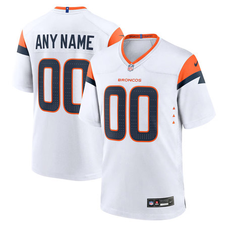 Men's Denver Broncos Nike White Mile High Collection Game Custom Jersey