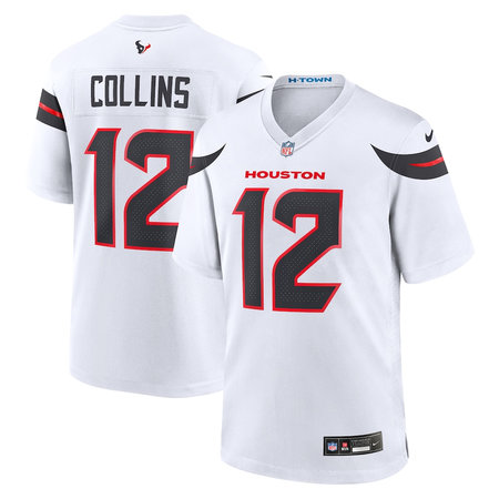 Youth Houston Texans #12 Nico Collins Nike White Game Jersey