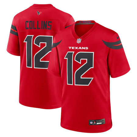 Youth Houston Texans #12 Nico Collins Nike Red Alternate Game Jersey
